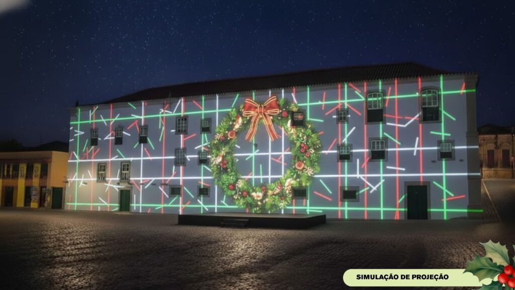 Espetáculo com luzes transforma o edifício histórico em uma grande tela de projeção mapeada com história exclusiva e inédita de Natal (Créd. Caio Frankiu)